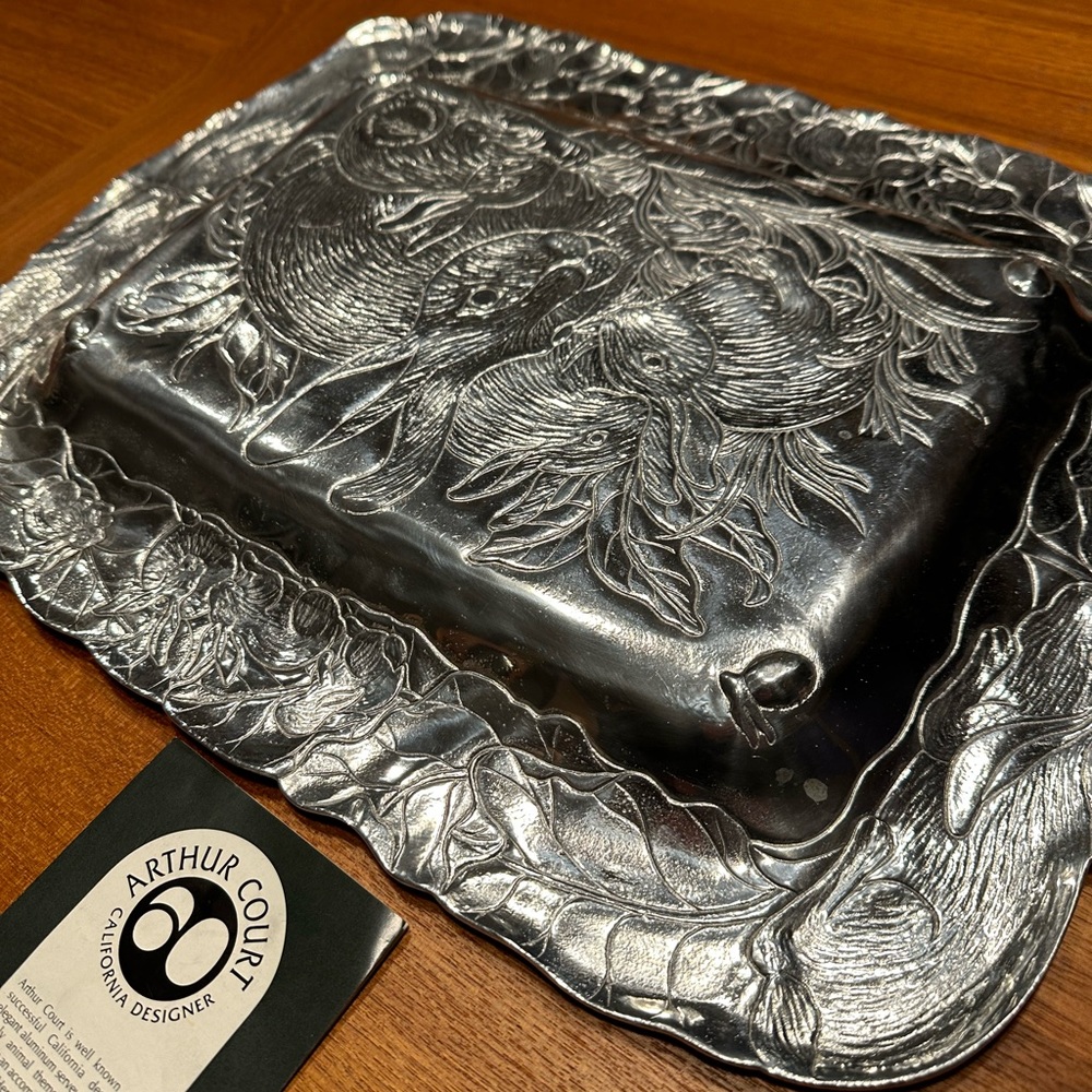 Arthur Court vintage 1990 aluminum tray. Never used! - Picture 4 of 9